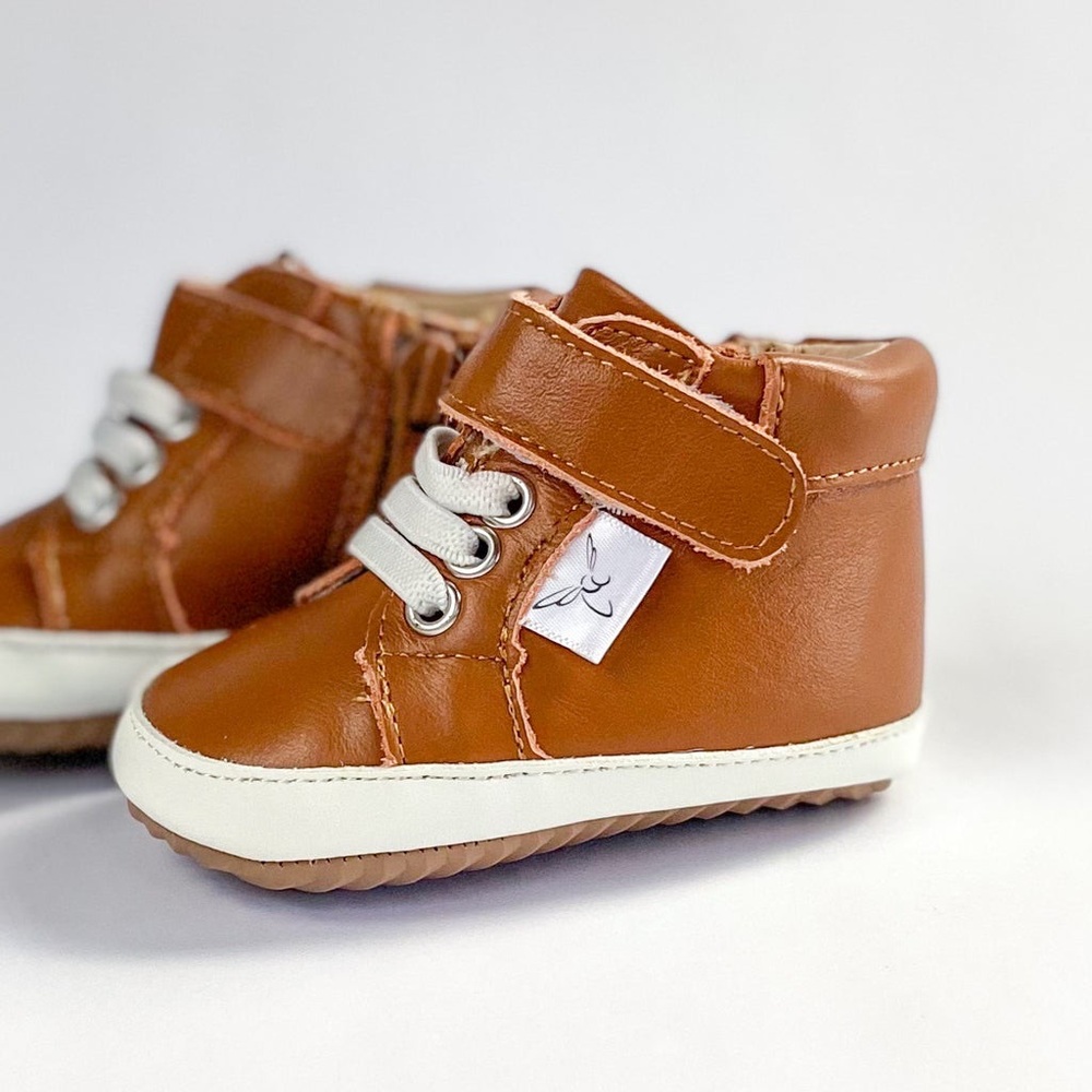 Tan Leather Baby Walker Shoes